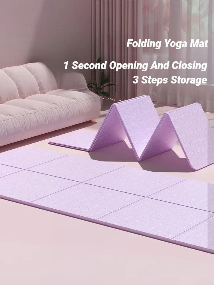 Ultra Thin Foldable Yoga Mat Non Slip Eco Friendly