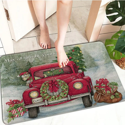 Holiday Cheer Christmas Door Mat