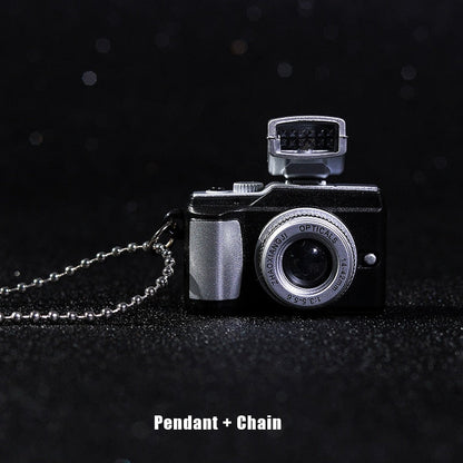 Retro Camera Flashlight Pendant Necklace