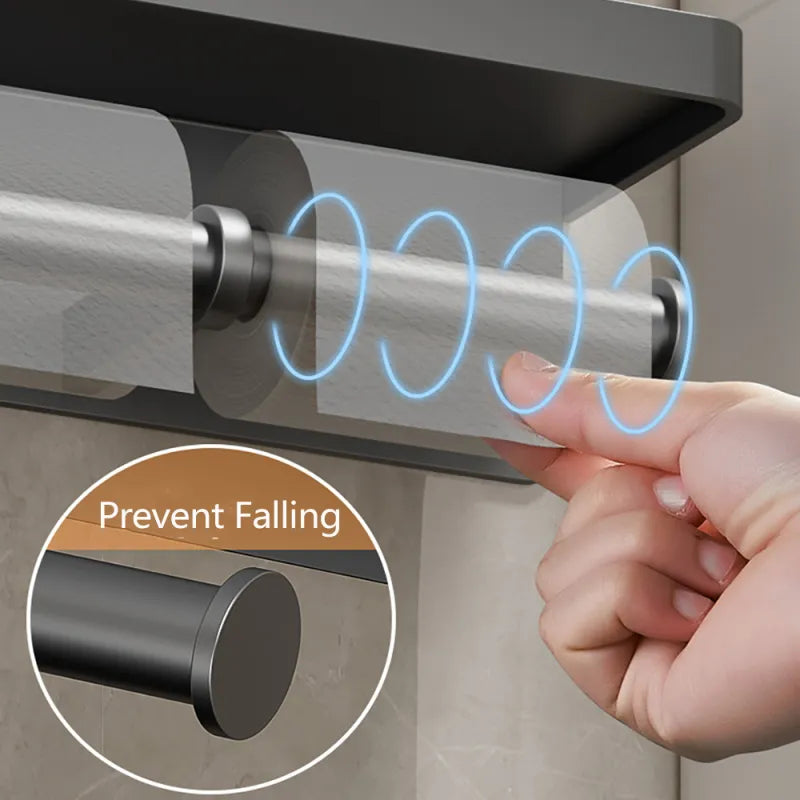 Modern Space Saving Toilet Paper Holder
