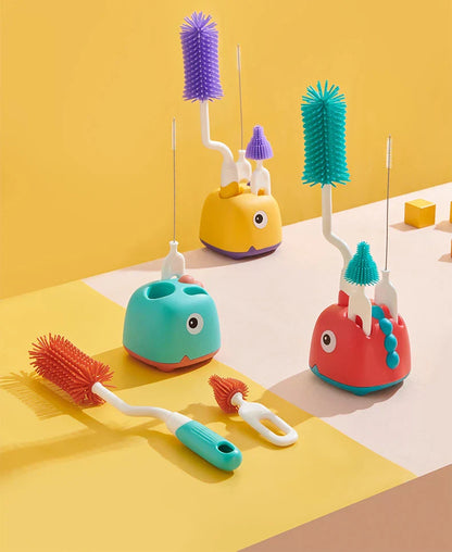 Baby Bottle Cleaner Brush Set with Storage Case