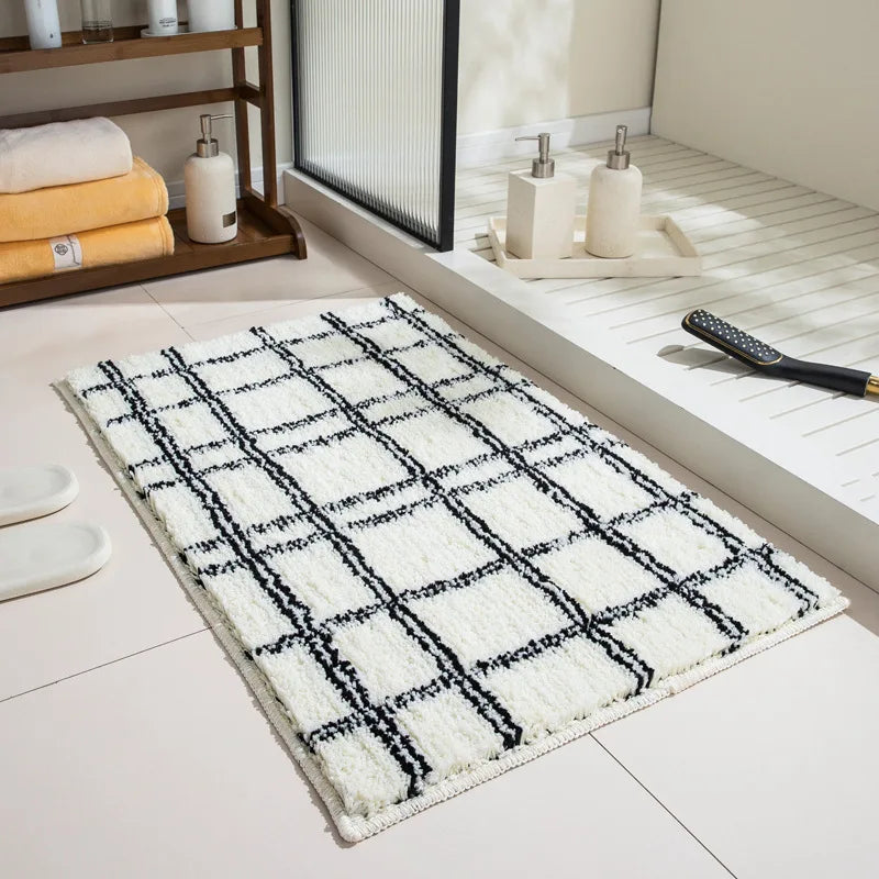 Contemporary Textured Bathroom Mat