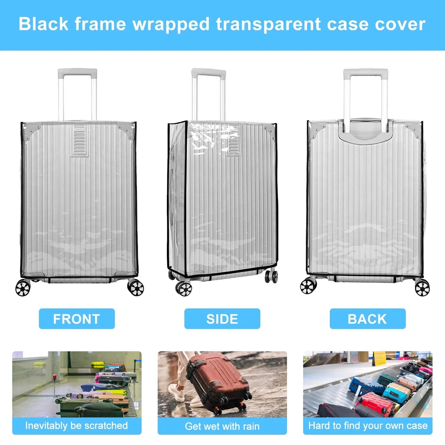 Clear Protective Travel Luggage Cover