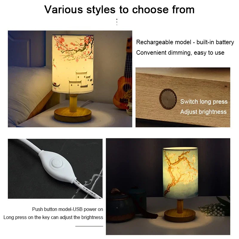Traditional Chinese Dimmable Table Lamp
