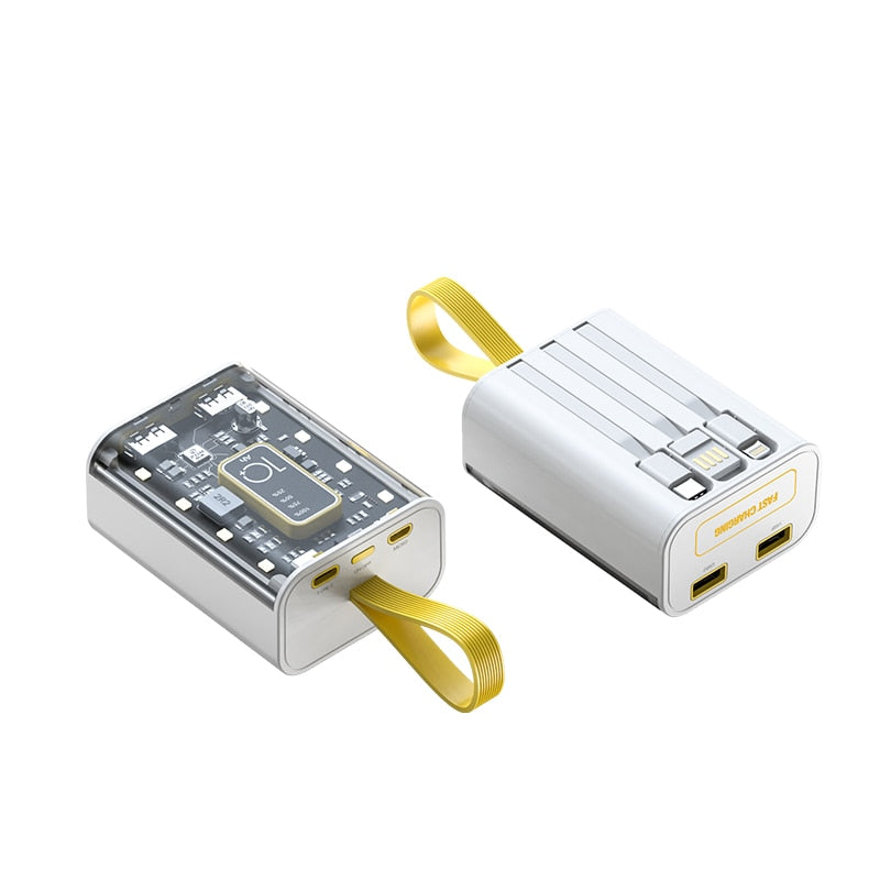 Clear Fast Charging Portable Power Bank