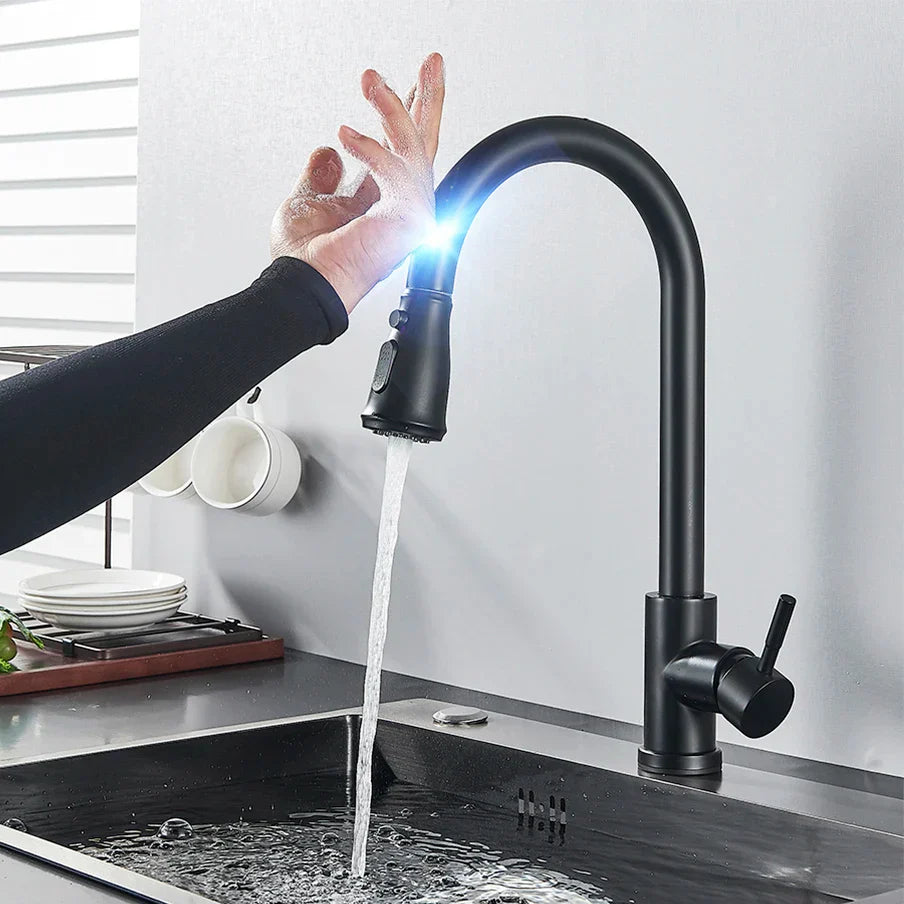 Modern Hands-Free Kitchen Faucet with Sensor Tap