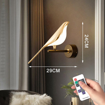 Simple White Wooden Bird Light