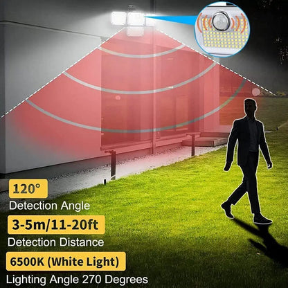 Bright Solar Powered Motion Sensor Outdoor Light