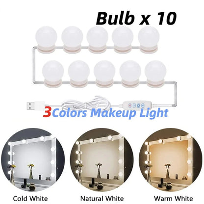 Pro Makeup LED Light Kit with 10 Dimmable Lamps
