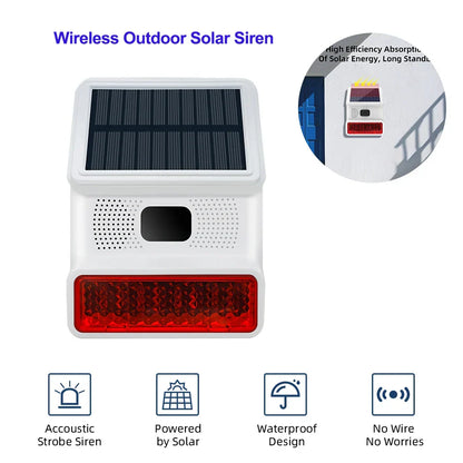 Wireless Solar Siren Module with LED Light & Sound