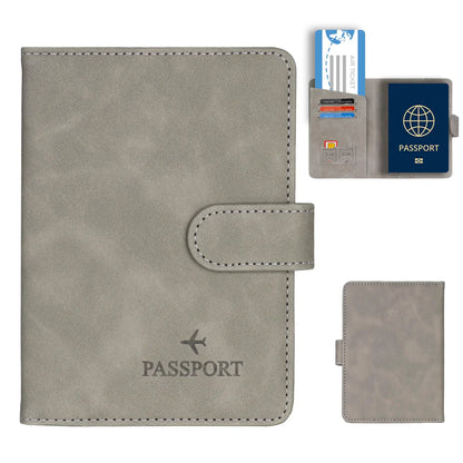 Premium RFID Passport Holder in Genuine Leather Style