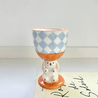 Cute Rabbit Wine Glass