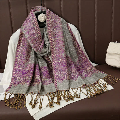 Soft Cashmere Women's Scarf Luxury Warm Print
