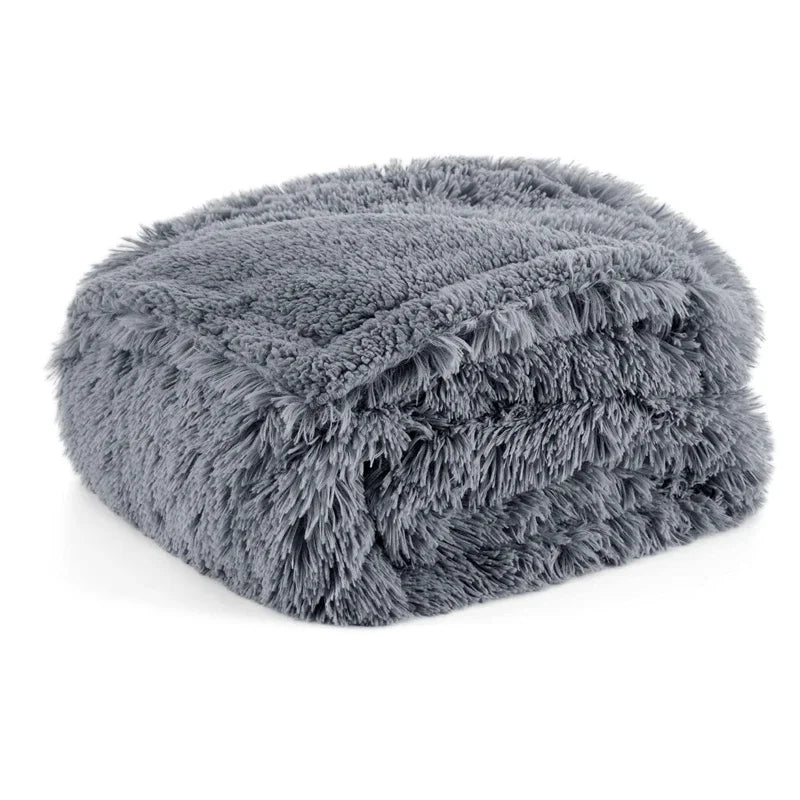 Soft Plush Throw Blanket for Bed & Sofa