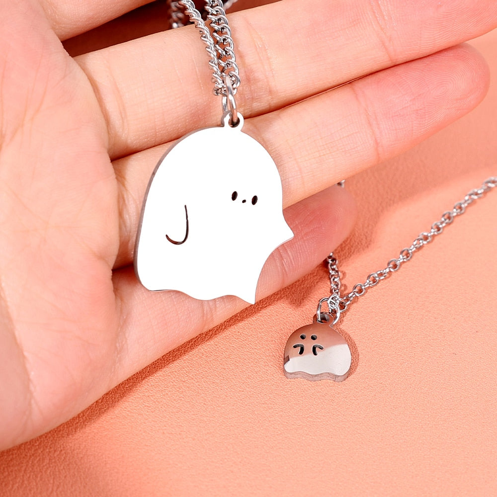 Adorable Ghost Lover Pendant Necklace