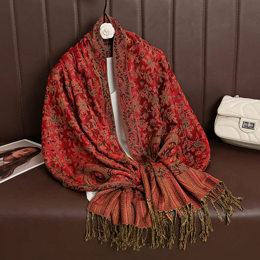 Soft Cashmere Women's Scarf Luxury Warm Print - Befez