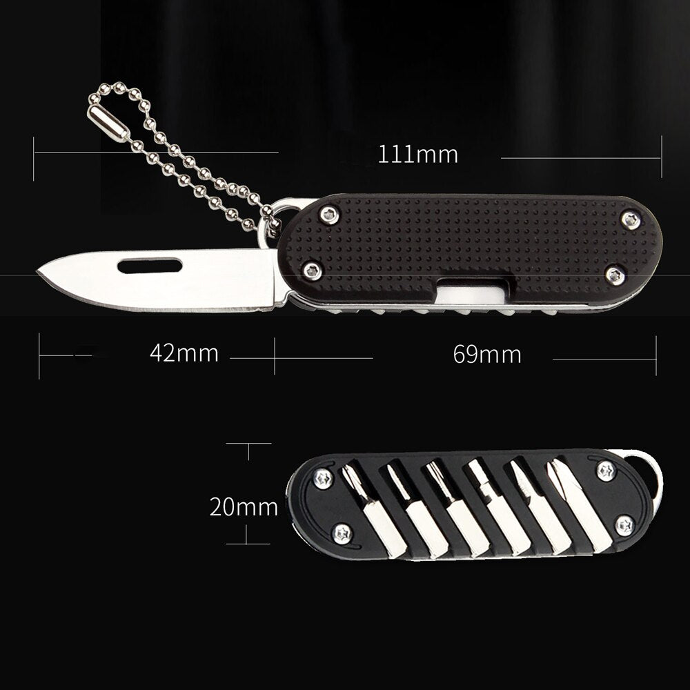Compact Pocket Multi Tool Keychain Set