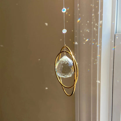 Colorful Crystal Pendant with Rainbow Effect
