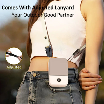 Compact Portable Neck Fan with 3 Speeds & USB Charging