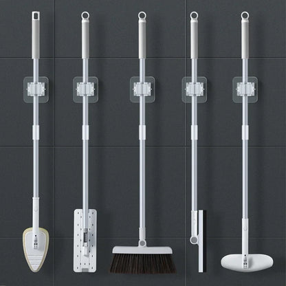 Easy Install Wall Mounted Mop Holder Set of 4
