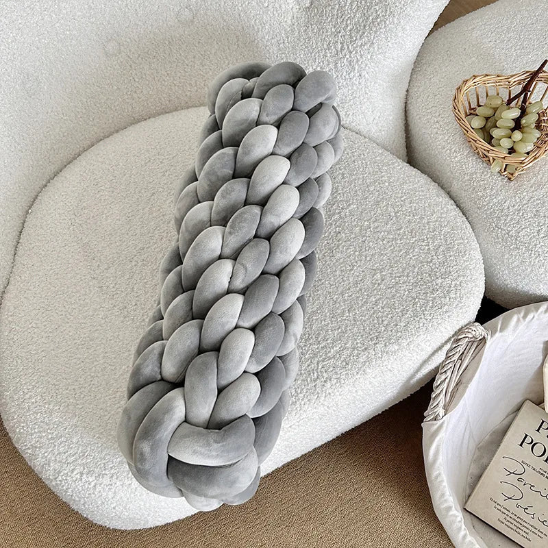 Woven Throw Pillow – Large Decorative Cushion for Home
