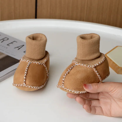 Cozy Baby Booties with Soft Faux Fur Inside