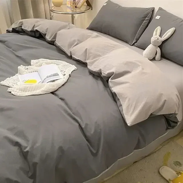 Soft Reversible Duvet Cover Set for Bed