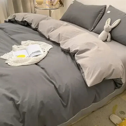 Soft Reversible Duvet Cover Set for Bed