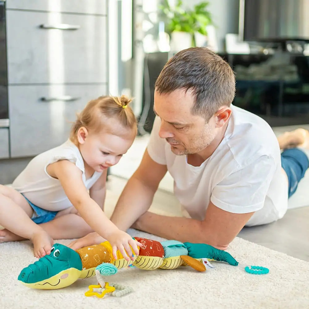 Soft Musical Crocodile Toy with Rattle