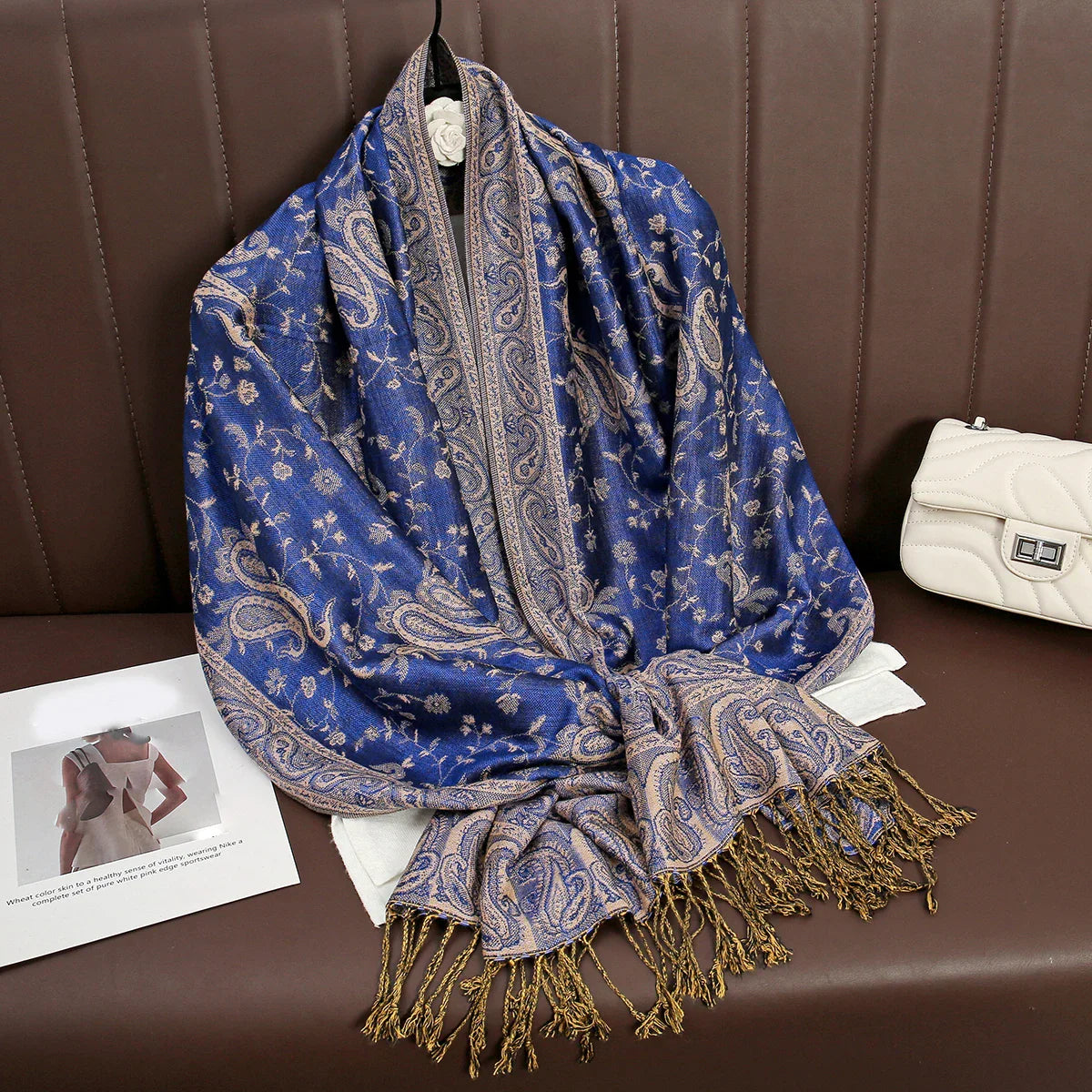 Soft Cashmere Women's Scarf Luxury Warm Print