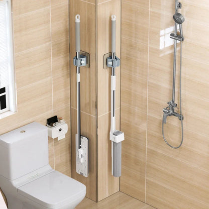 Easy Install Wall Mounted Mop Holder Set of 4