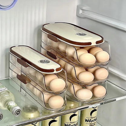 Clear Stackable Egg Tray for Fridge Storage