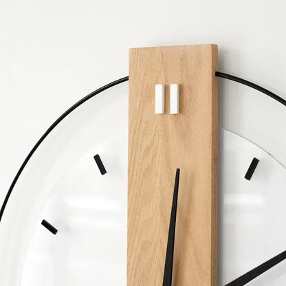 Quiet Wooden Wall Clock with Smooth Mechanism