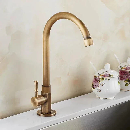Vintage Kitchen Faucet with Elegant Swan Neck Spout - Befez