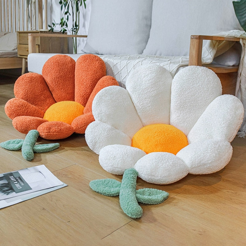 Befez | Yellow Floral Comfortable Chair Cushion