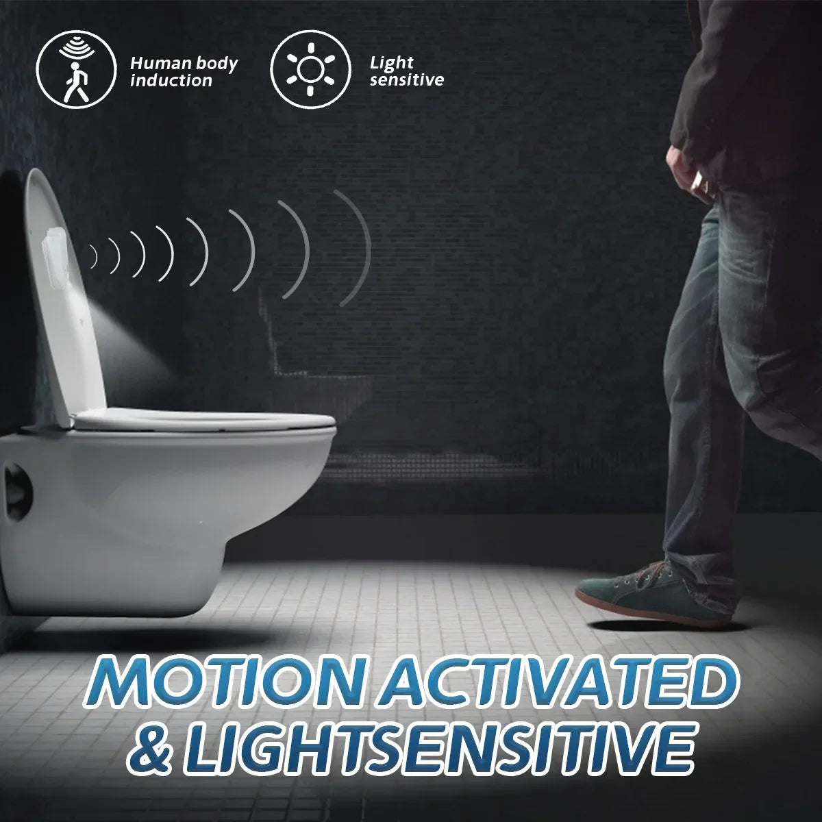 Motion Activated LED Toilet Night Light