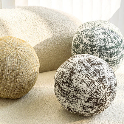 Round Woven Decor Pillow