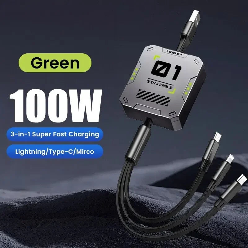 Universal Fast Charge 3-in-1 USB Cable