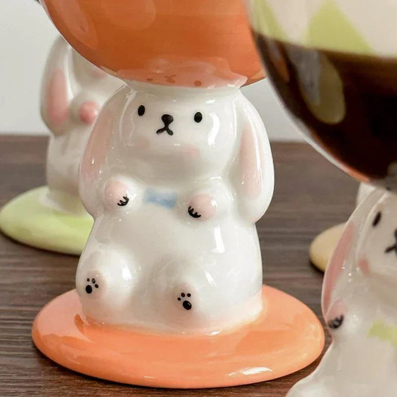 Cute Rabbit Wine Glass