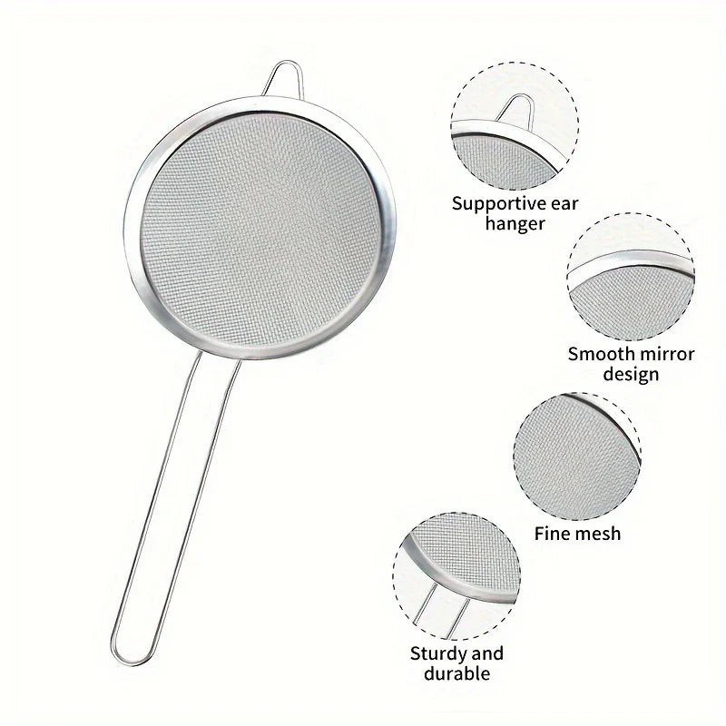 Premium 3pc Stainless Steel Mesh Sieve Set