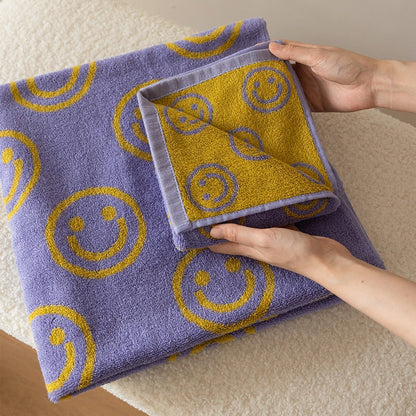 Fun Happy Face Beach Towel