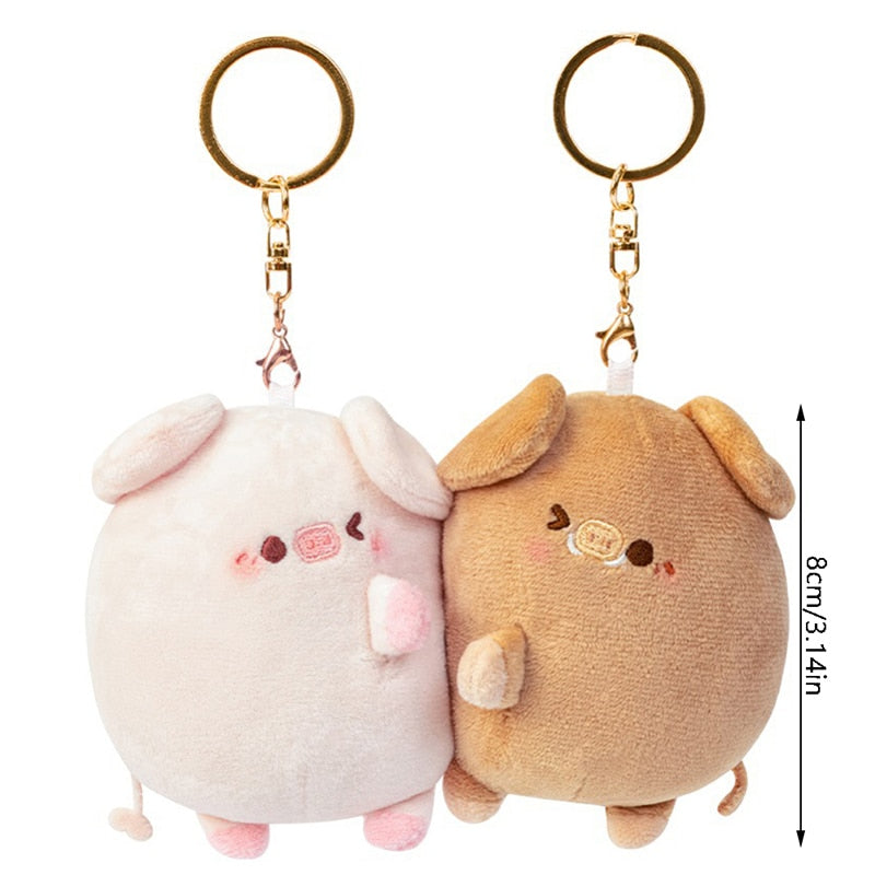 Sweet Couple Soft Plush Keychain