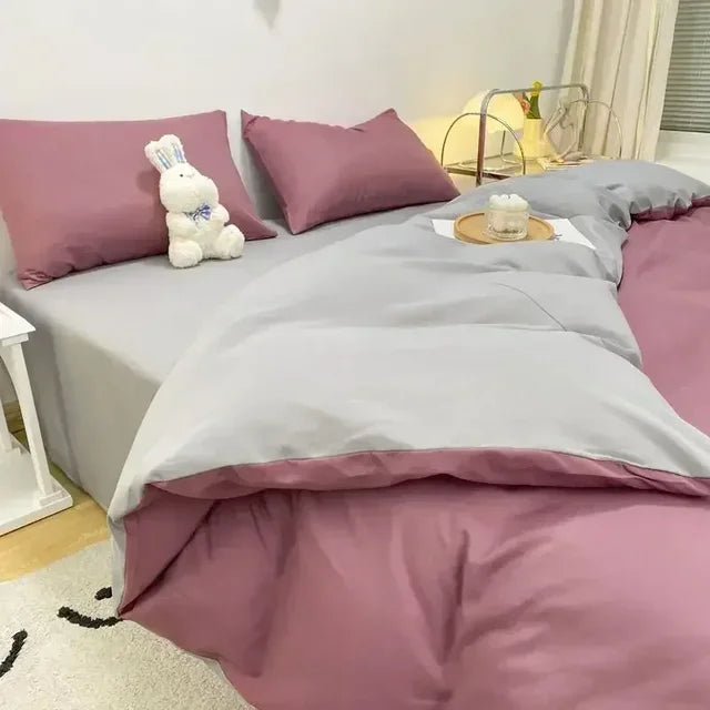 Soft Reversible Duvet Cover Set for Bed
