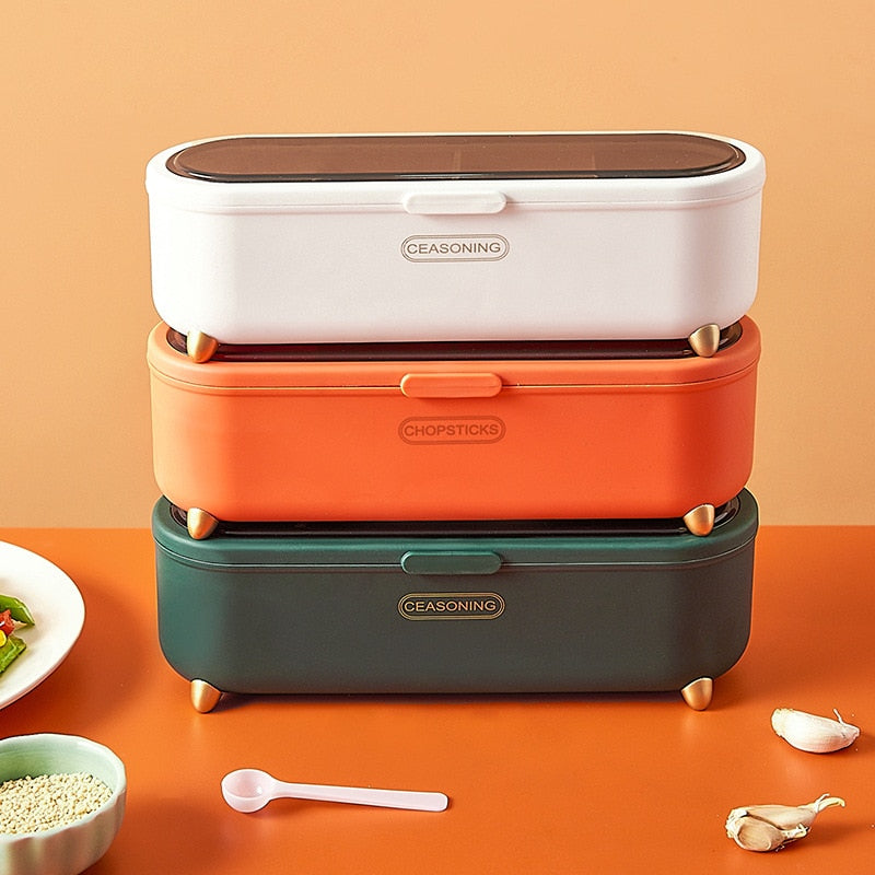 Compact Adjustable Spice Storage Container