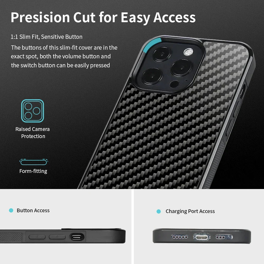 Durable Magsafe Carbon Phone Case for iPhone