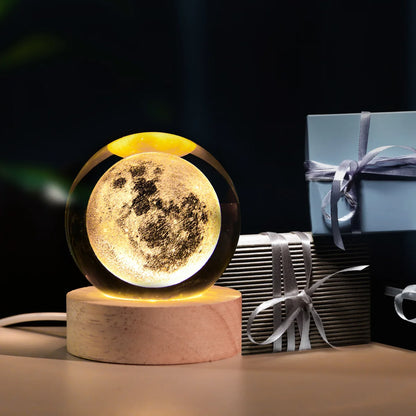 Colorful Galaxy Night Lamp | LED Crystal Ball with Starry Design