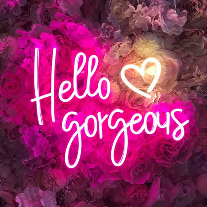 Bright LED Sign Hello Gorgeous - Befez
