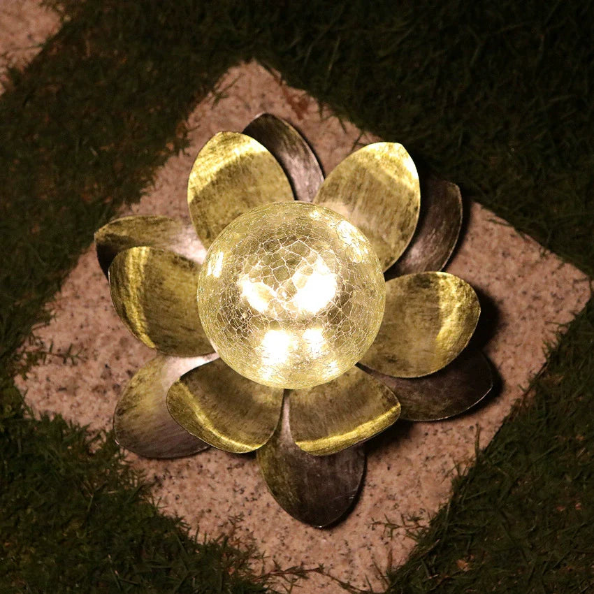 Colorful Glass Outdoor Solar Lamp