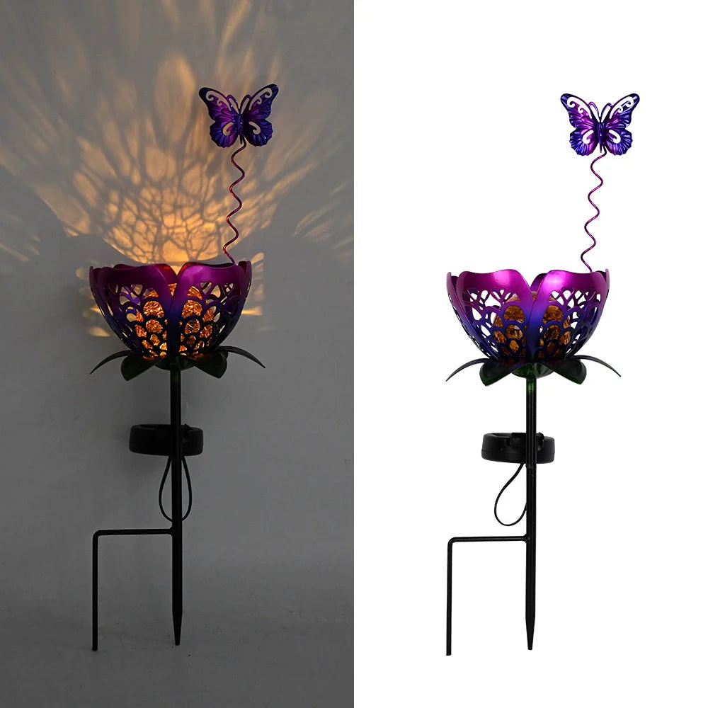 Bright Solar Yard Light, Elegant Glass Globe Lamp, Weatherproof Outdoor Garden Lamp