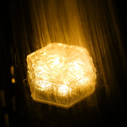 Solar Powered Yard Lamp, Waterproof Patio Floor Light, Frosty Glass Mosaic Tile - Befez